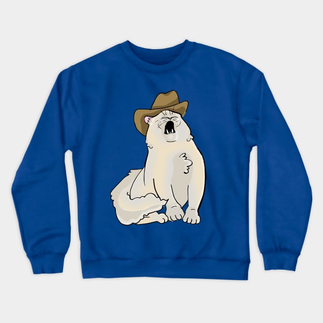 COWBOY CAT Crewneck Sweatshirt by lexcutler97